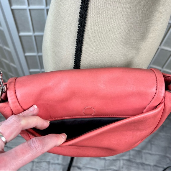 *MARC BY MARC JACOBS Luna Leather Saddle Crossbody Rose Bush Bag Purse - Picture 7 of 15